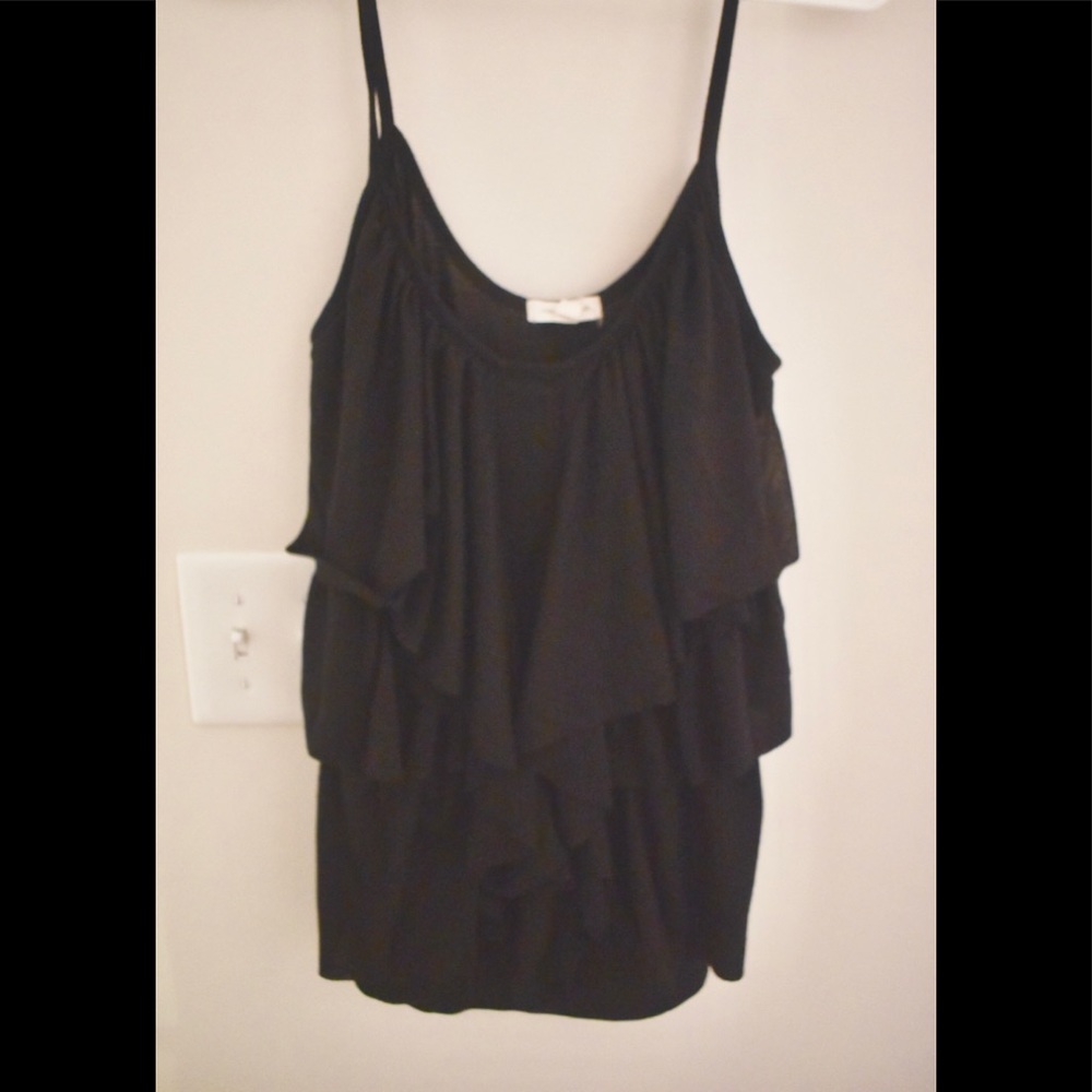 Black Ruffle Blouse